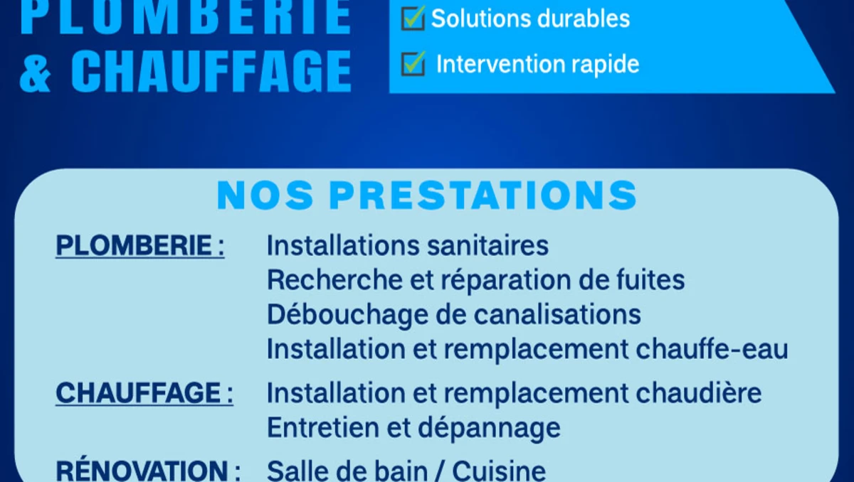 Prestations SPC Express en plomberie et chauffage